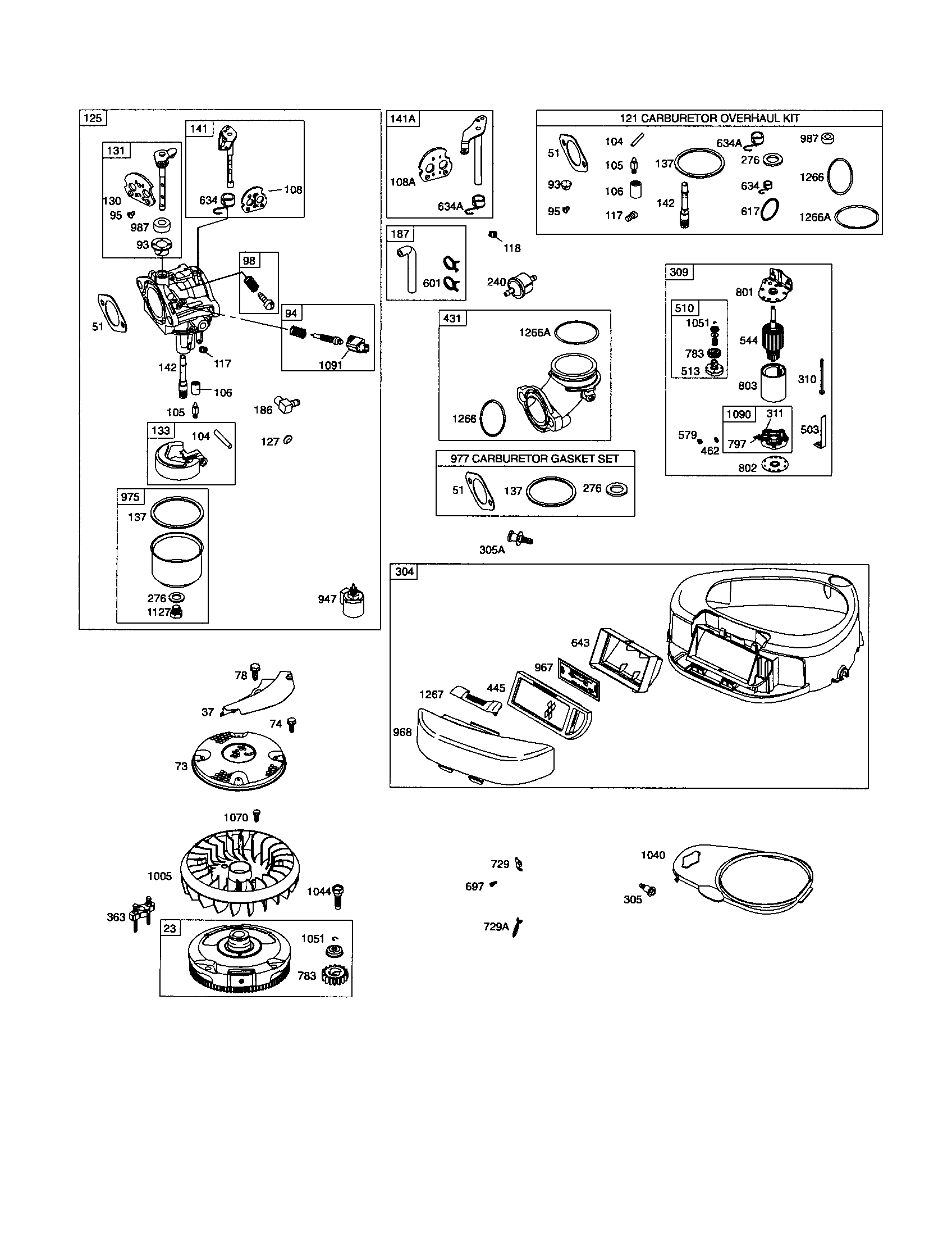 Carburetor/blower-housing