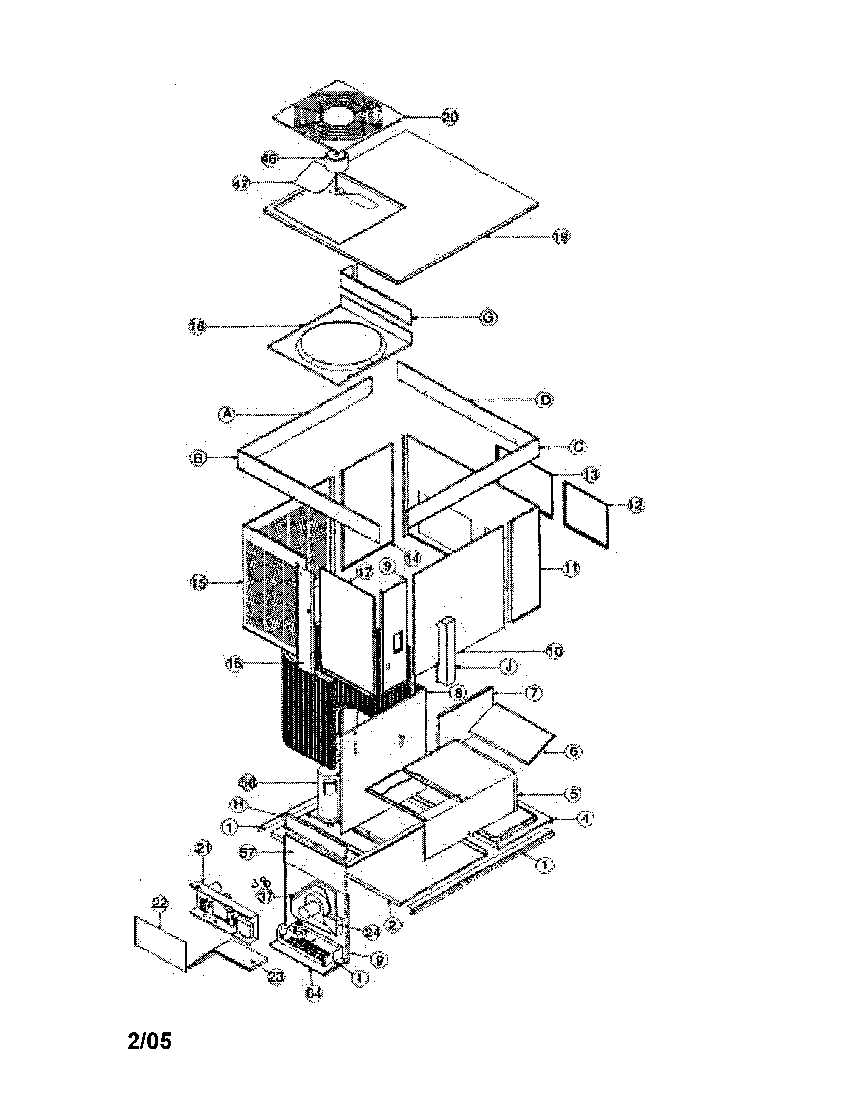 PANELS/FAN GROUP/COMPRESSOR