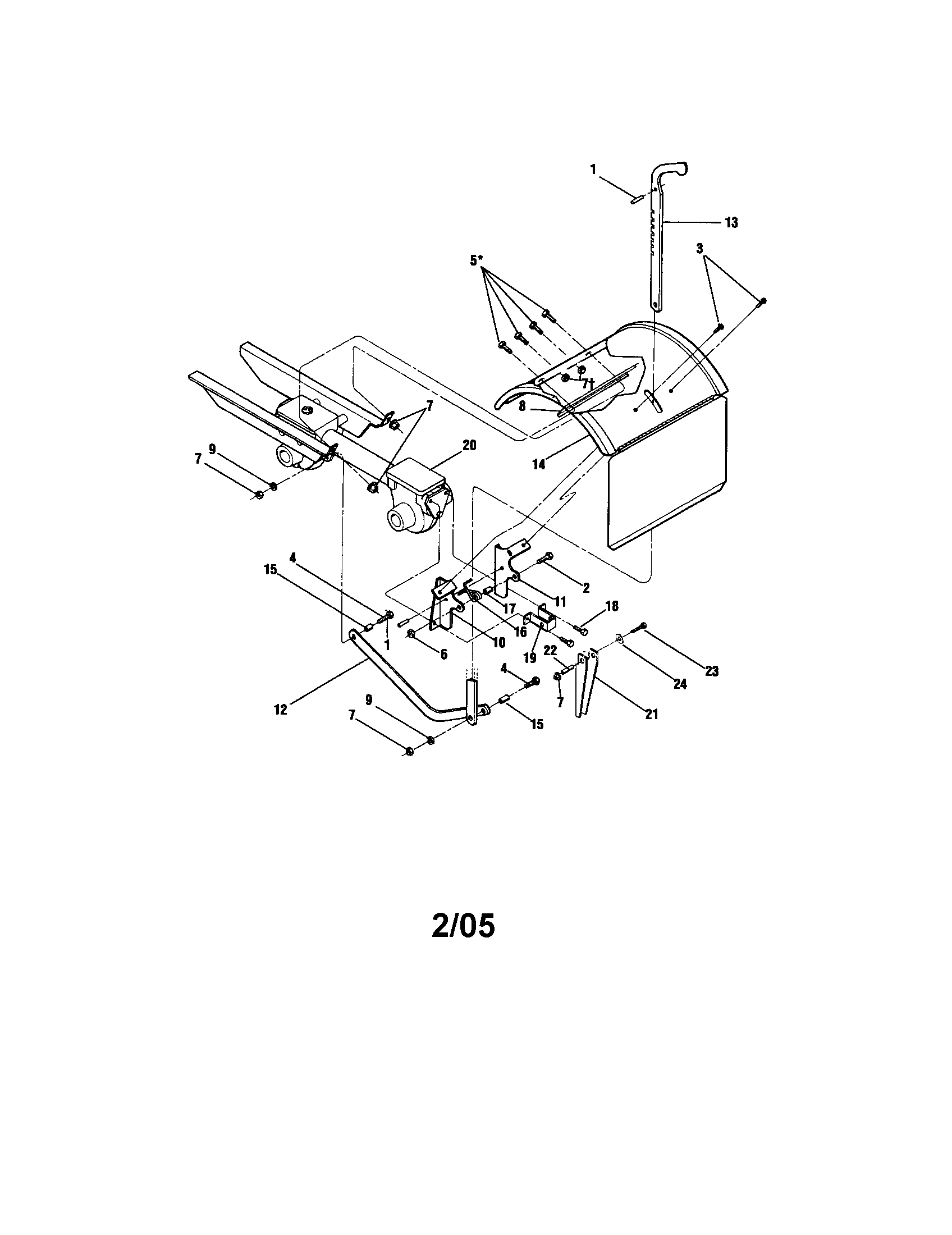 Tine/hood assembly