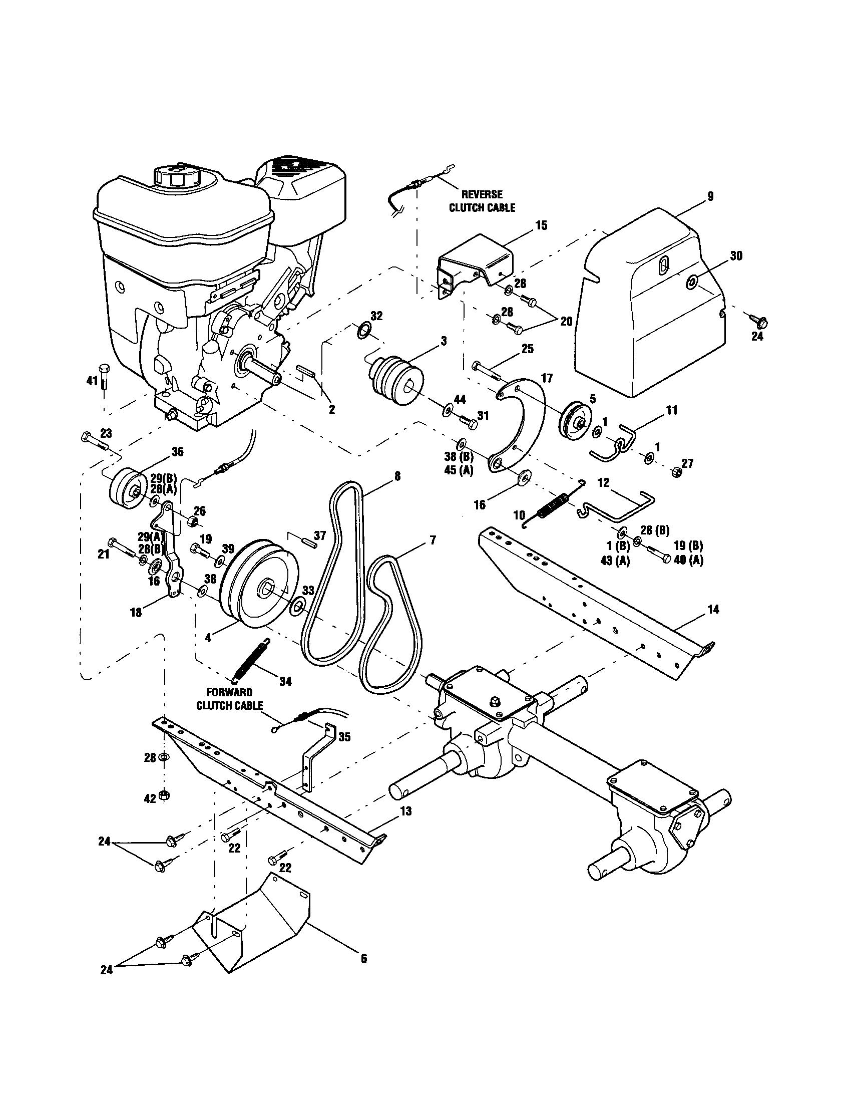 BELT COVER/BELT/ENGINE BRACKET