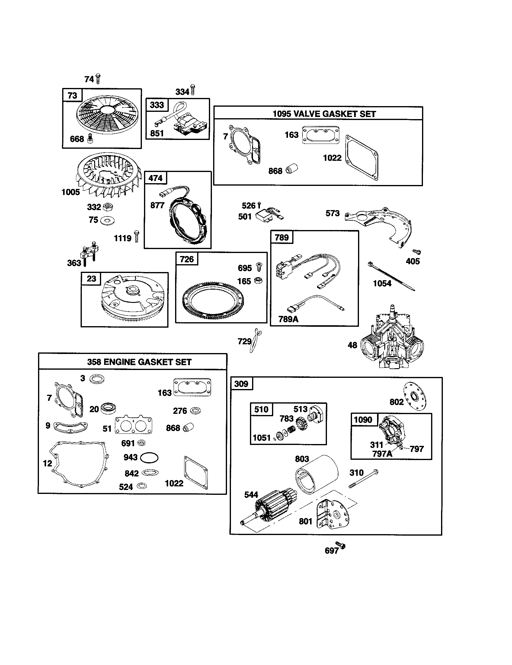 SHORT BLOCK/MOTOR STARTER