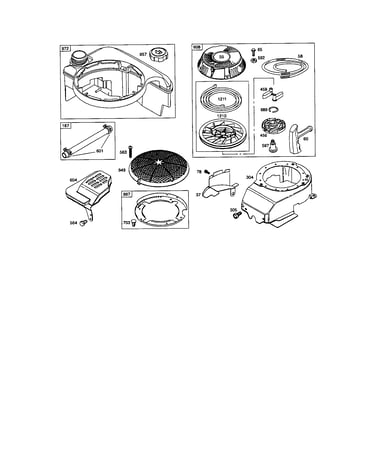 Starter-rewind/blower-housing
