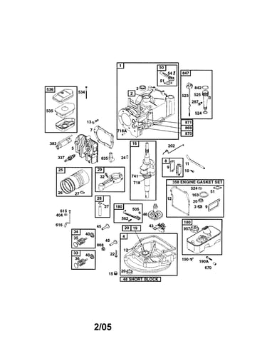 Cylinder/sump-engine/crankshaft