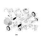Craftsman 917388861 engine/housing/handle/wheels/bag diagram