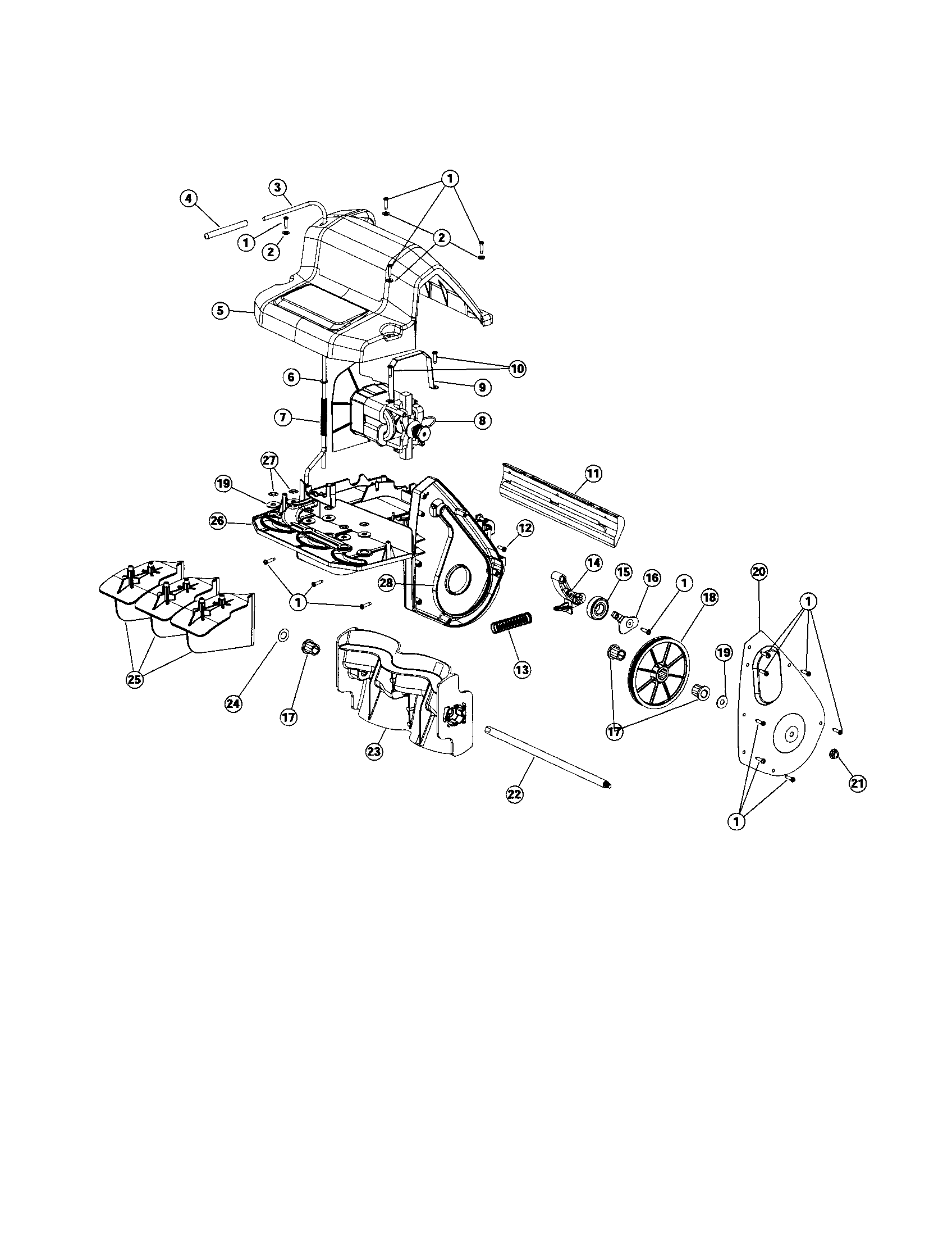 Motor/thrower assembly