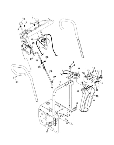 Control panel/discharge chute