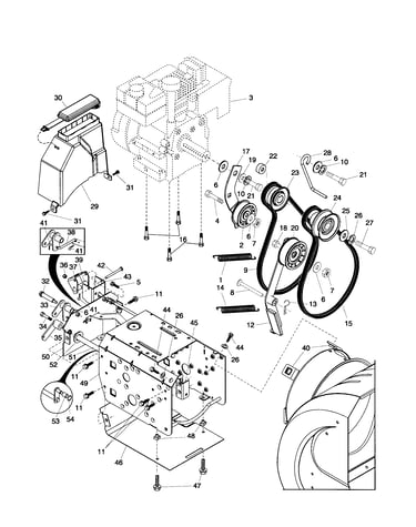Chassis/engine/pulleys