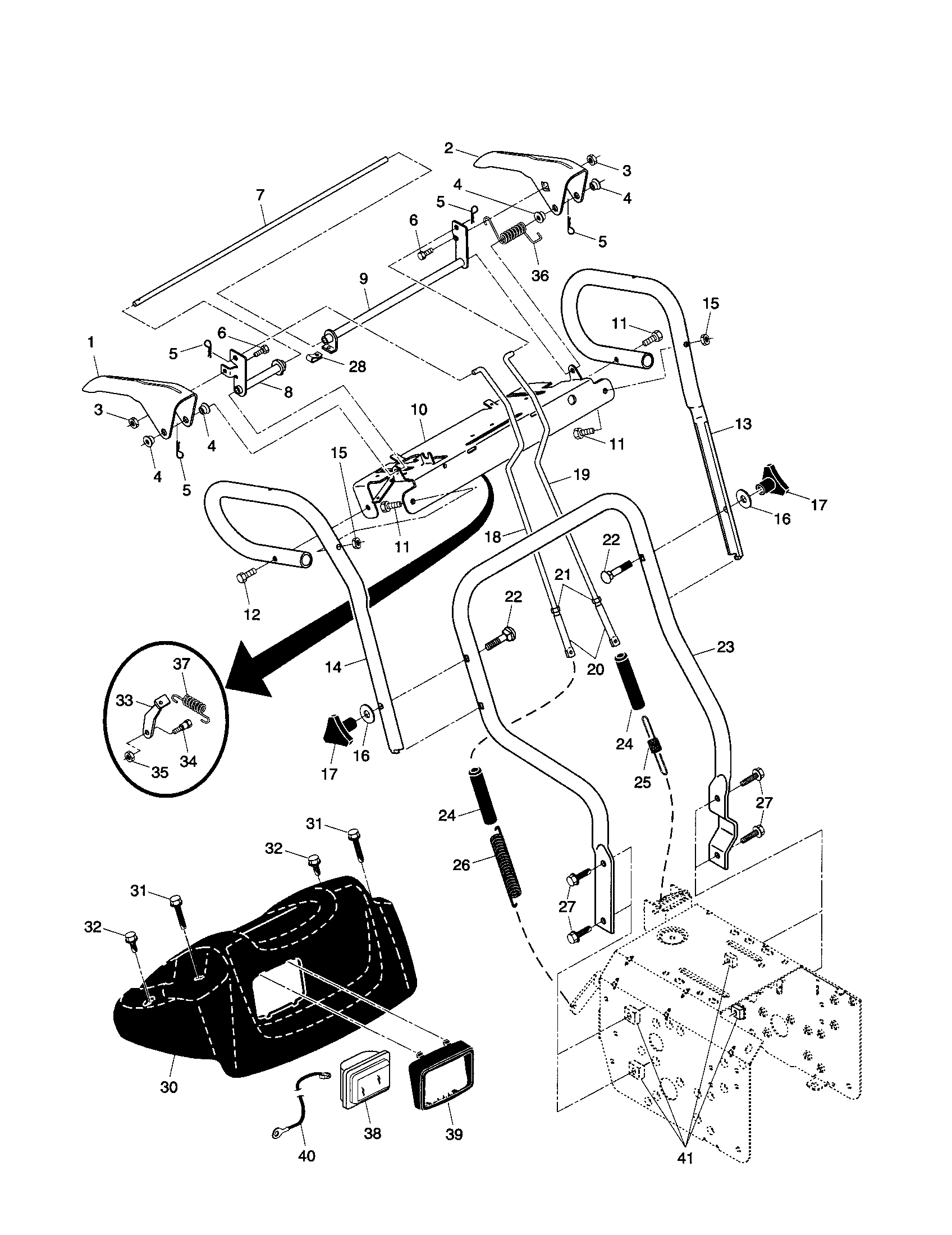 Handles assembly