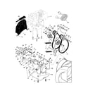 Husqvarna HL1027 STEB chassis/engine/pulleys diagram