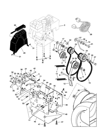 Chassis/engine/pulleys