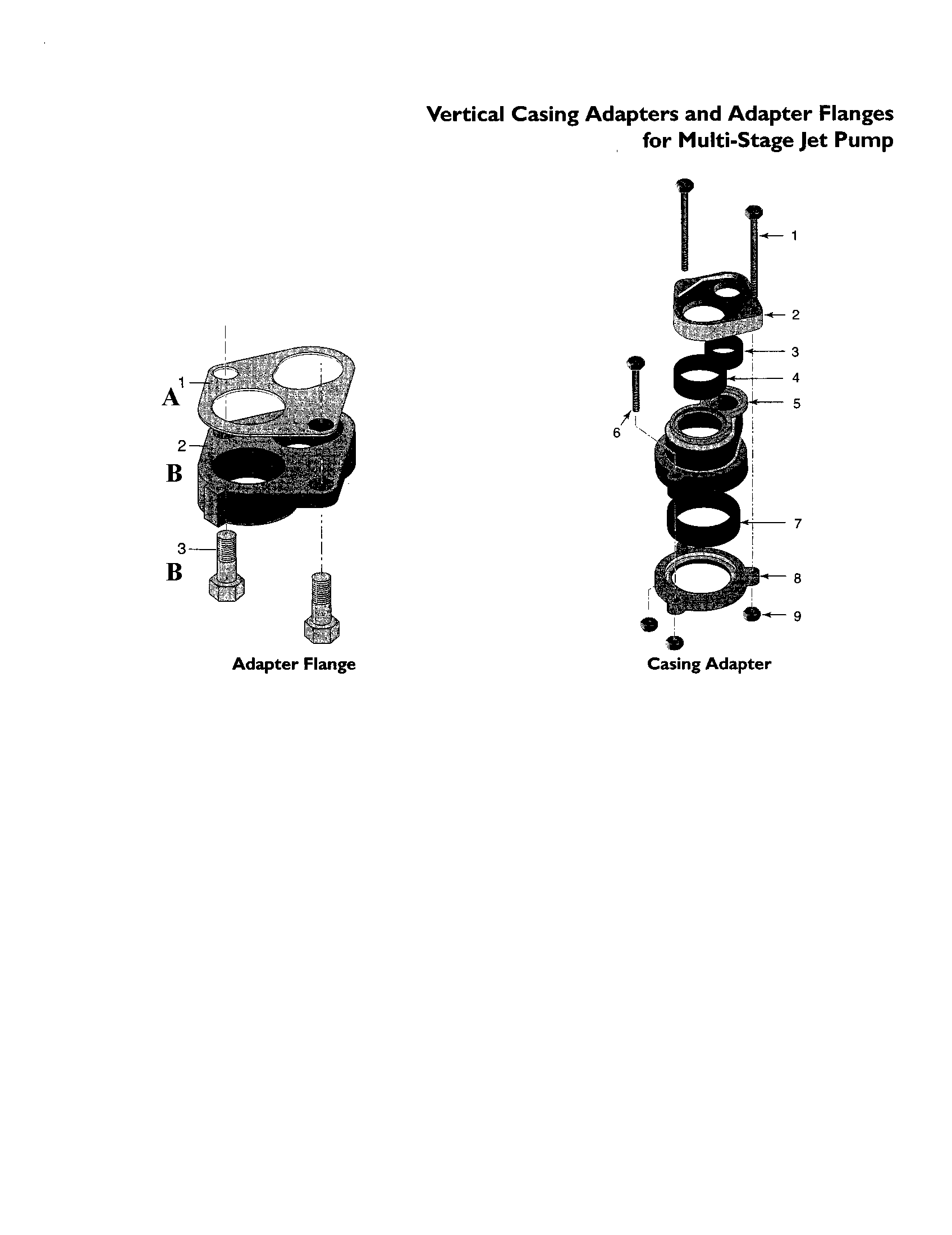 Adapter flange and casing adapter