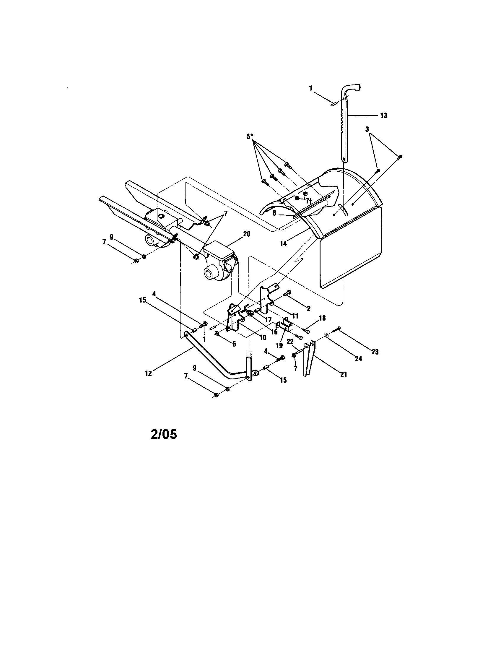 Tine hood/transmission