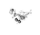 Troybilt 21AE682L766-2003 speed lever/belt drive/engines/wheels diagram
