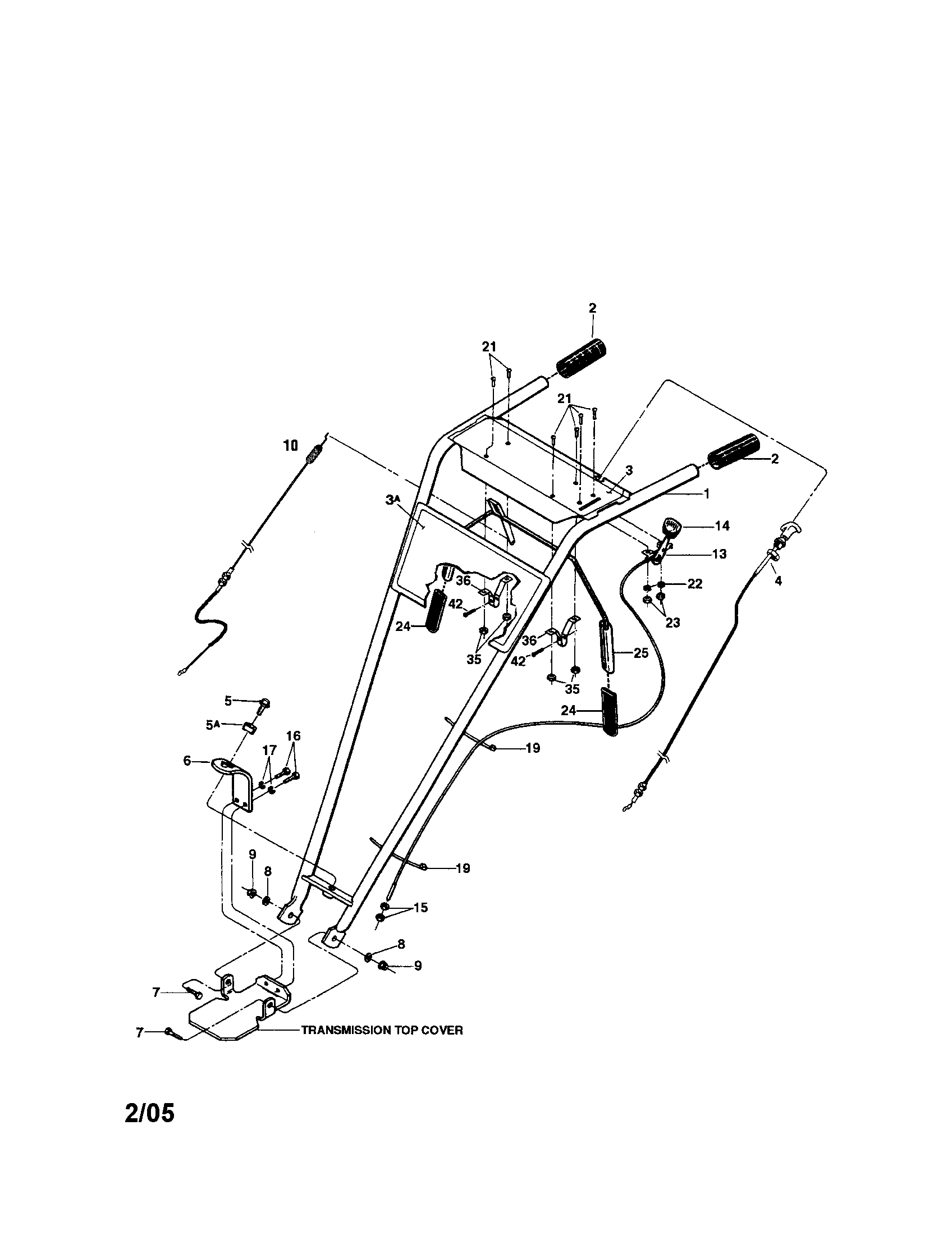 Handlebar assembly/control levers