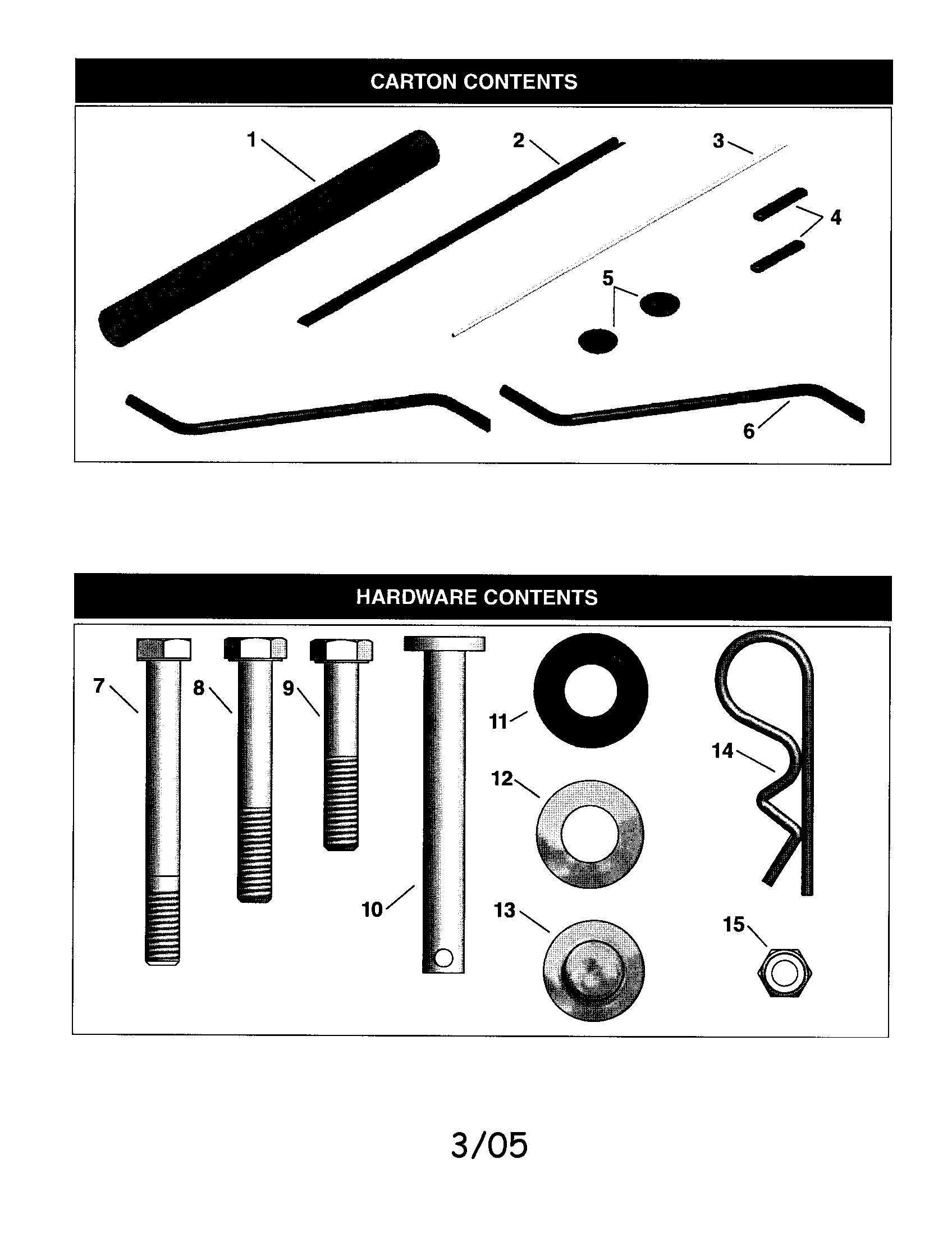 Striper tube/scraper bar//hardware