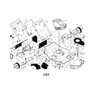 Craftsman 917376632 engine/housing/handle diagram