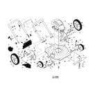 Craftsman 917387671 engine/handle/housing/wheels diagram