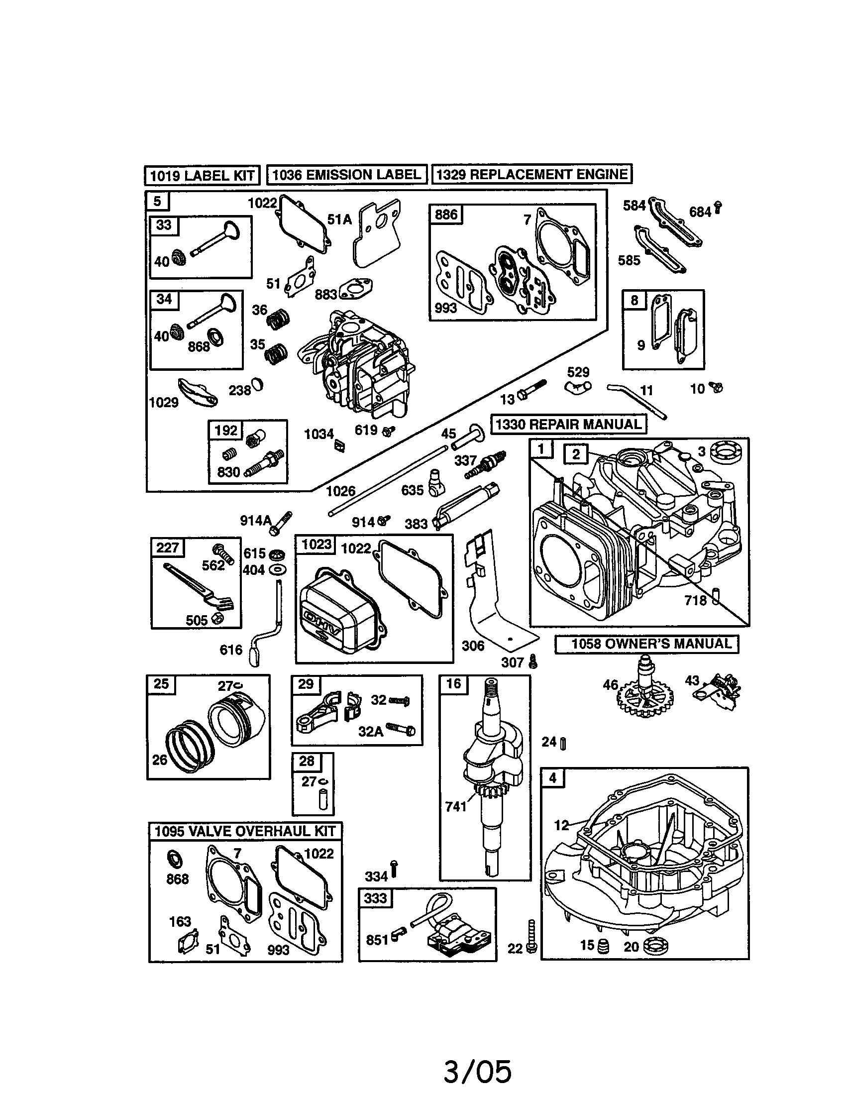 Cylinder/cylinder-head/enging-sump