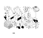 Craftsman 917389960 engine/housing/handle/bag diagram