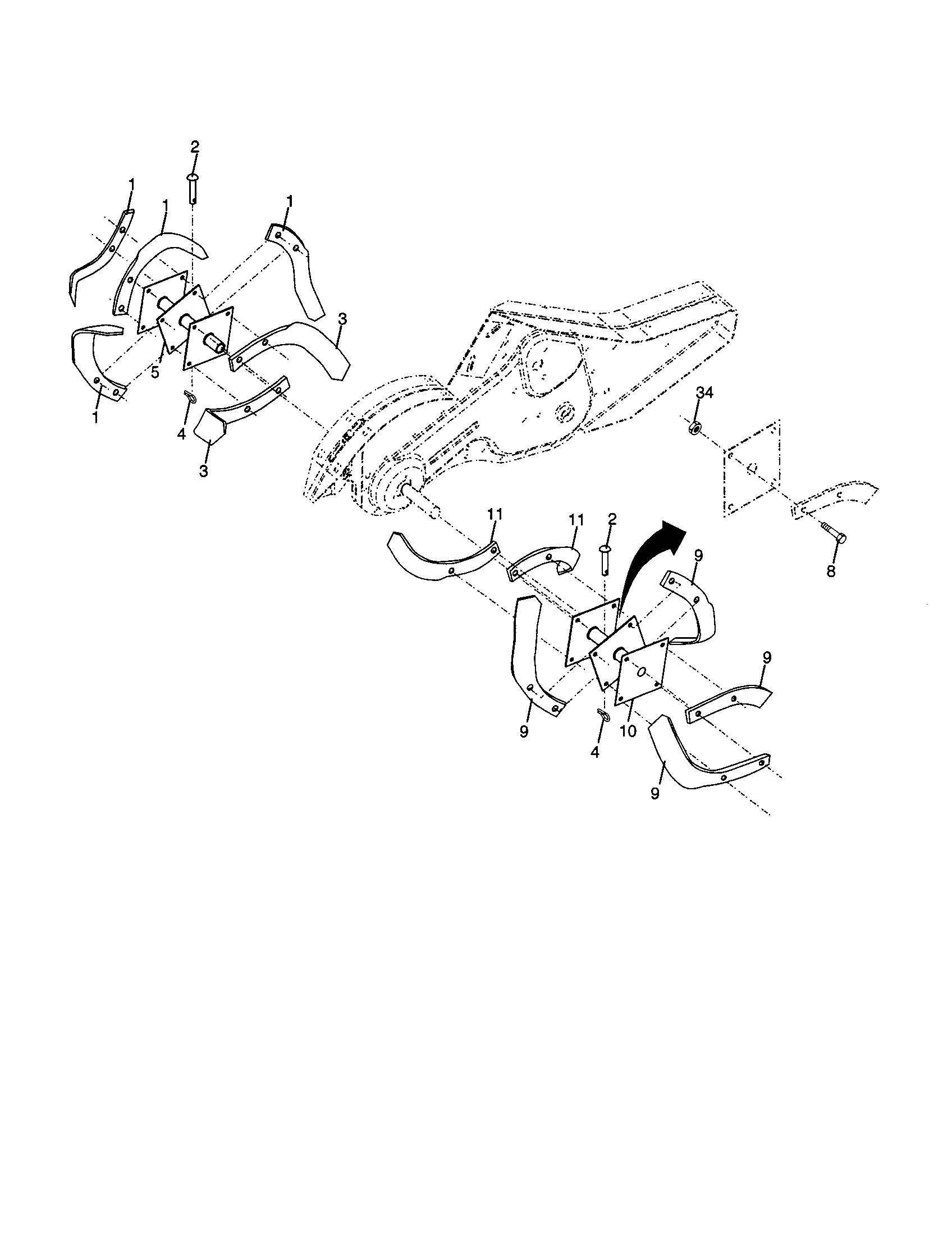 Tine assembly