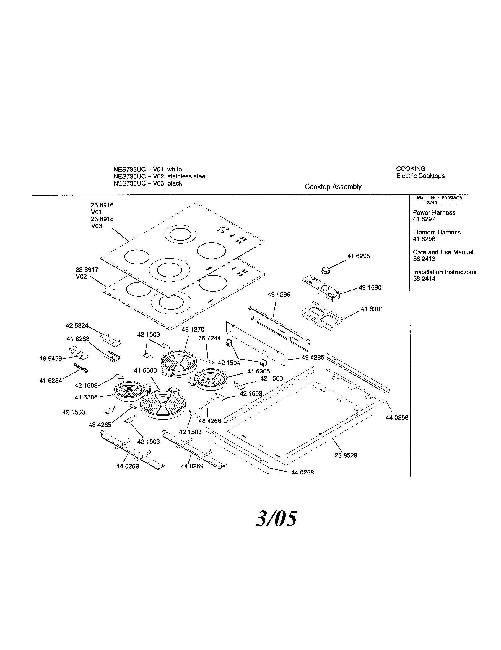 Electric cooktop