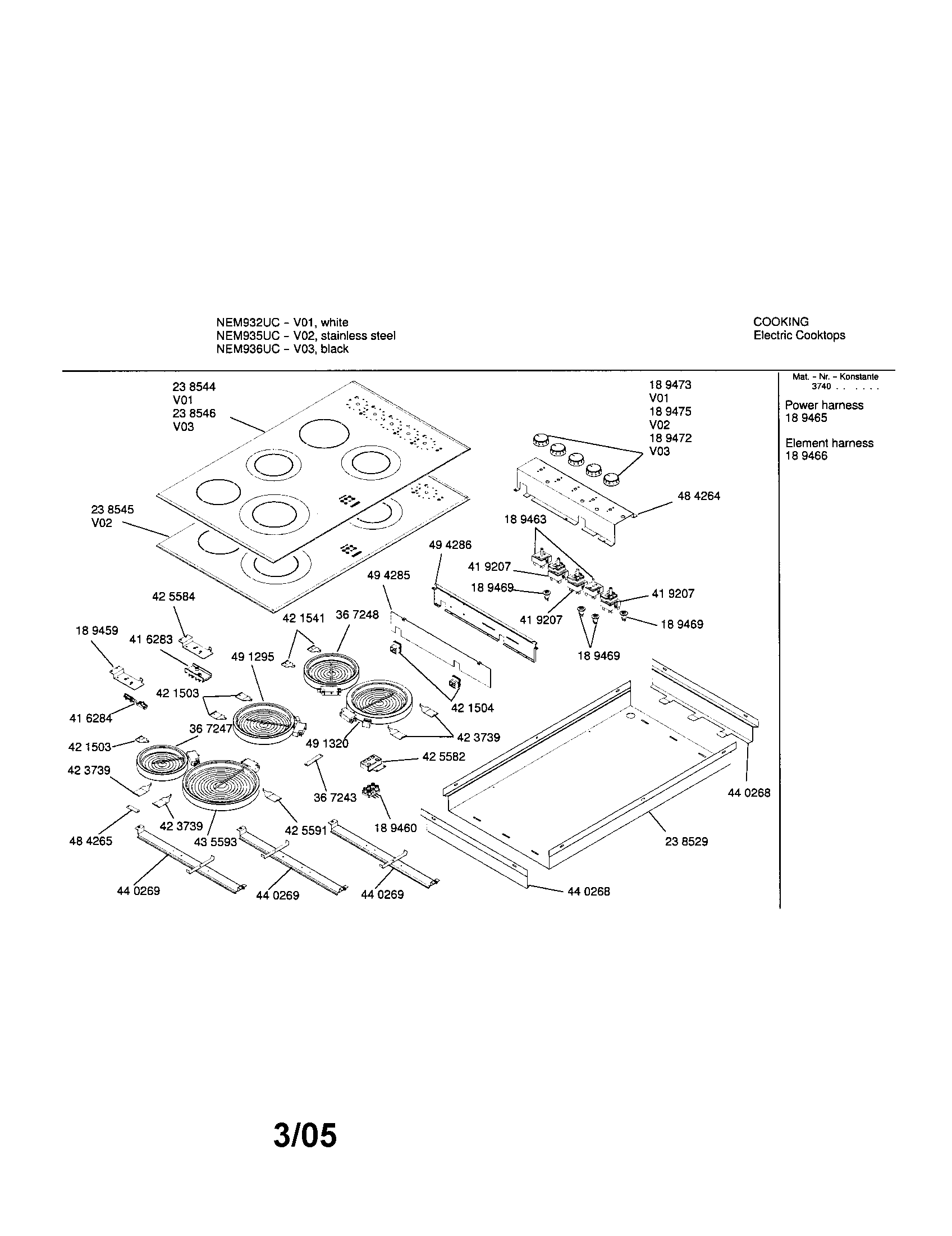 Electric cooktop
