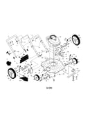 Engine/housing/handle/wheels