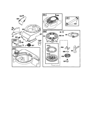 Blower-housing/starter-rewind