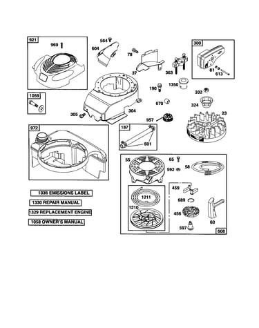 Blower housing/rewind starter
