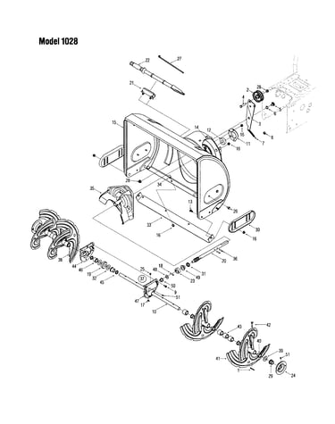 Auger housing/spiral assembly