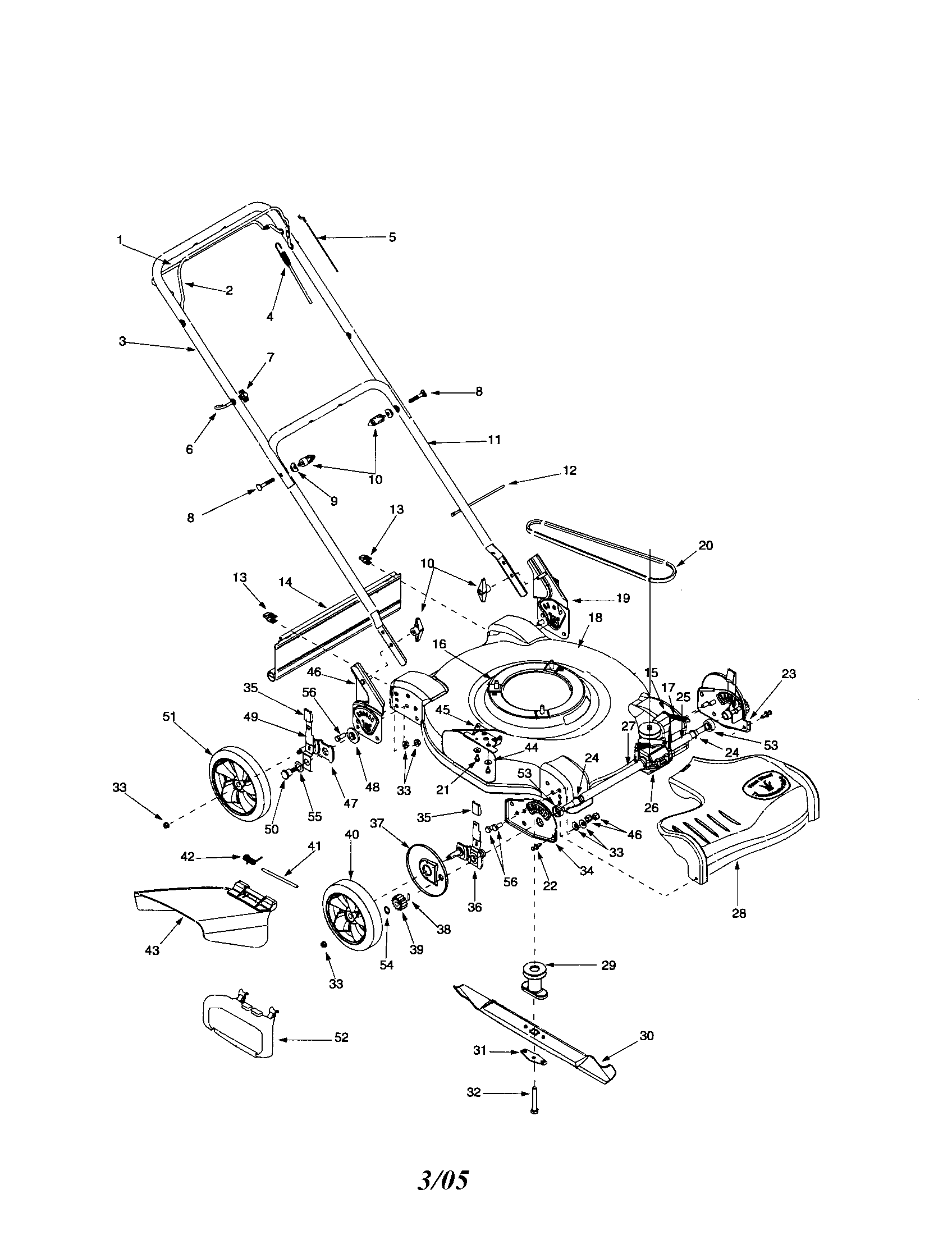 22" self-propelled mower