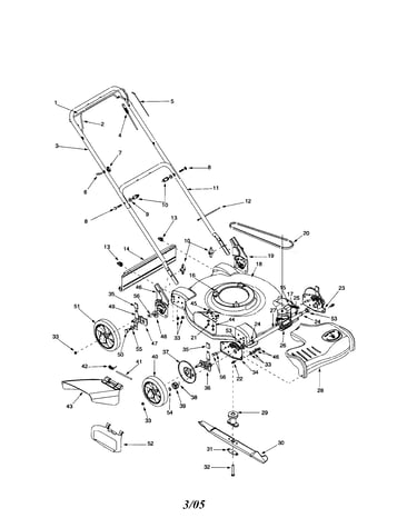 22" self-propelled mower