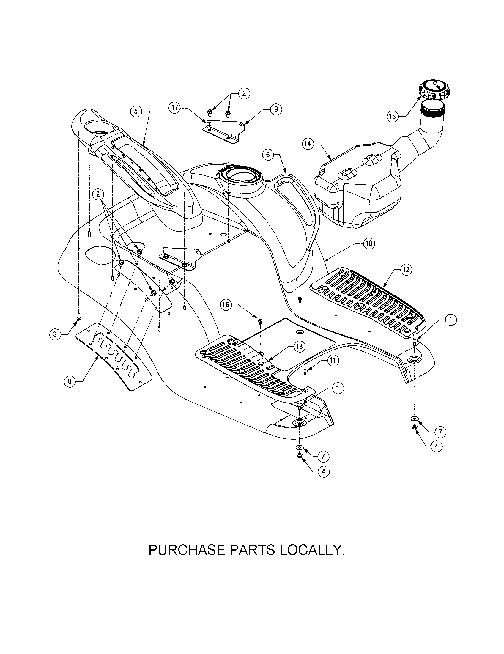 Fender/fuel tank