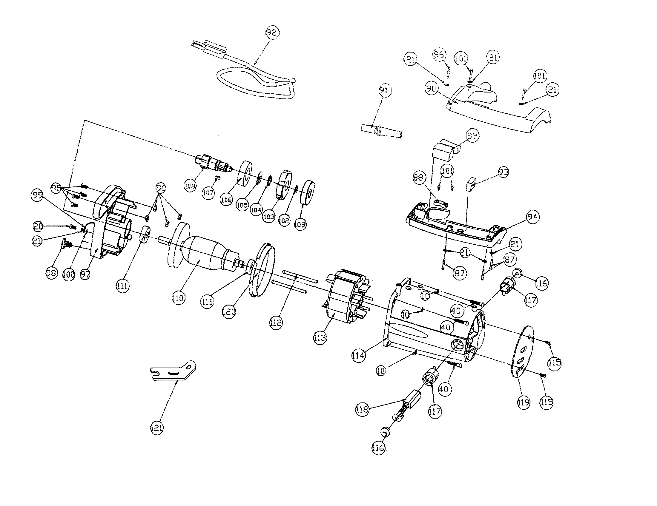 Motor and housing