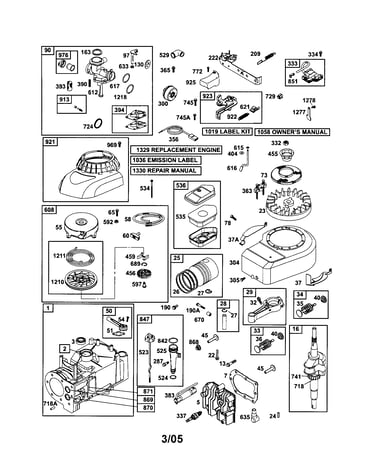 Cylinder/crankshaft/blower housing