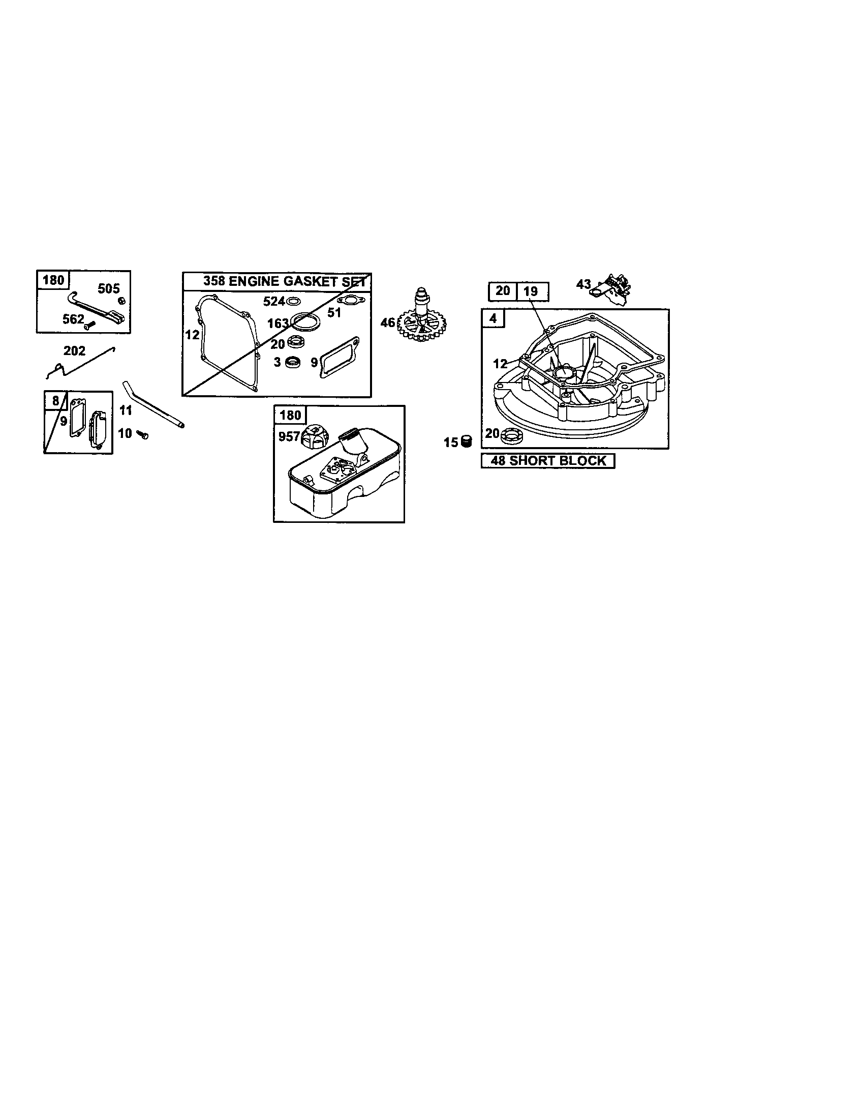 Engine sump/tank - fuel/ gear cam