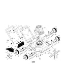 Engine/housing/handle/wheels