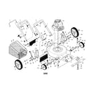 Craftsman 917388842 engine/housing/handle/bag diagram