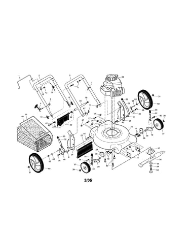 Engine/housing/handle/bag