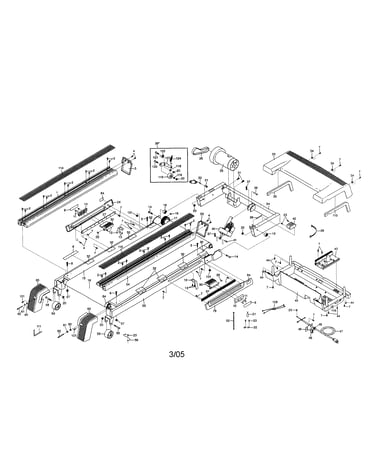 Walking belt/motor/belly pan