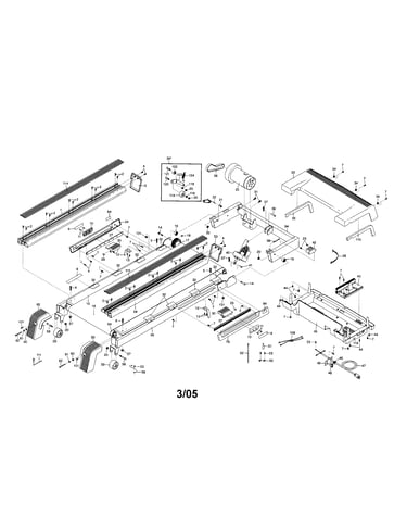 Walking belt/motor/belly pan