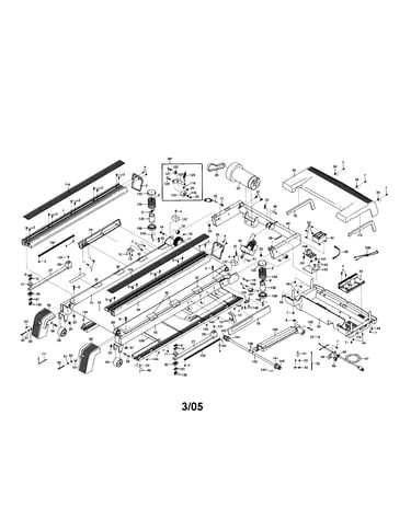 Walking belt/motor/belly pan
