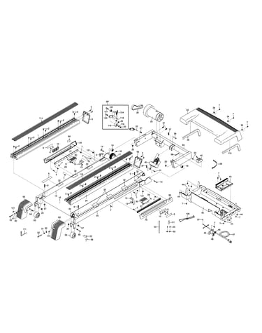 Walking belt/motor/belly pan