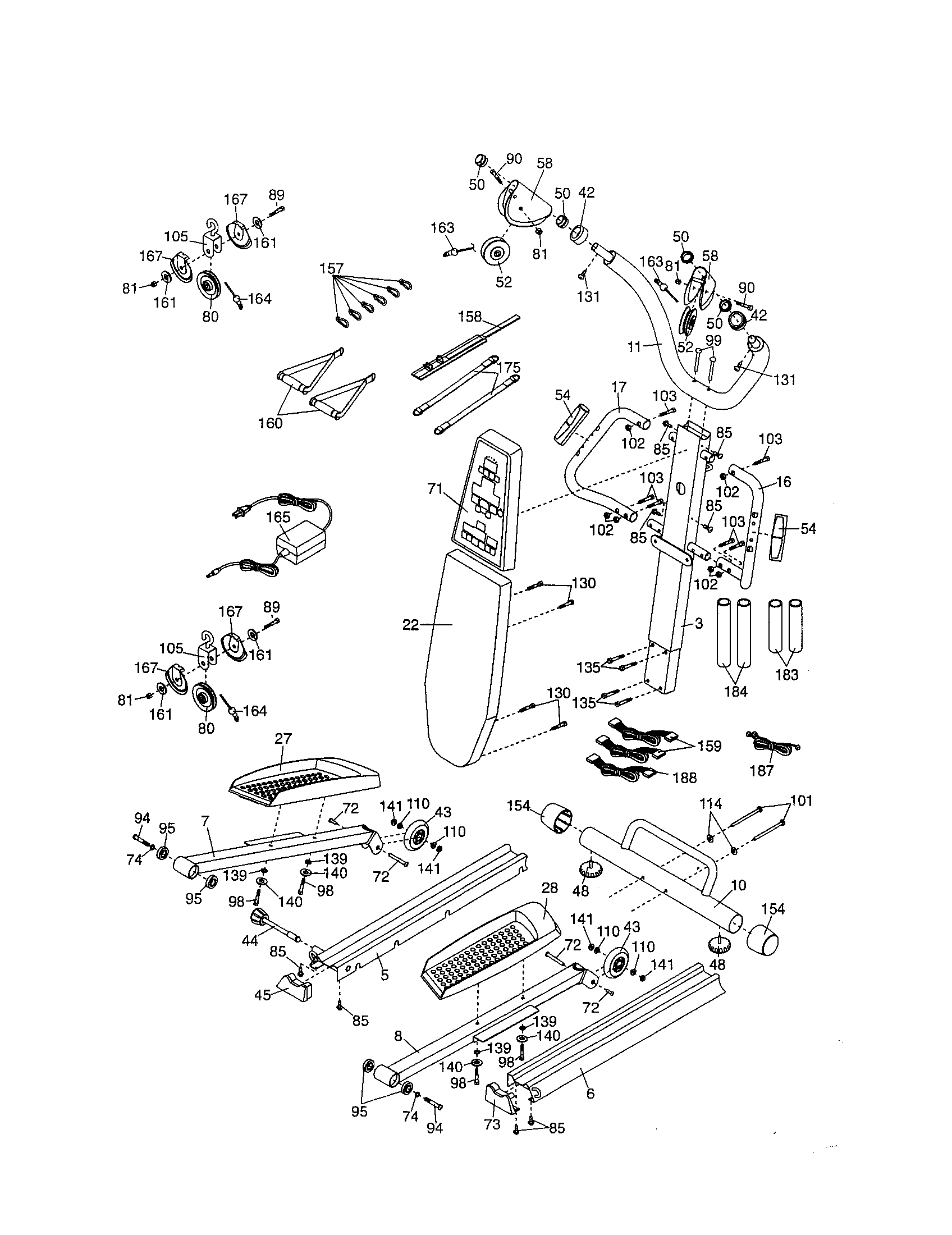 PEDALS/BACKREST/CONSOLE