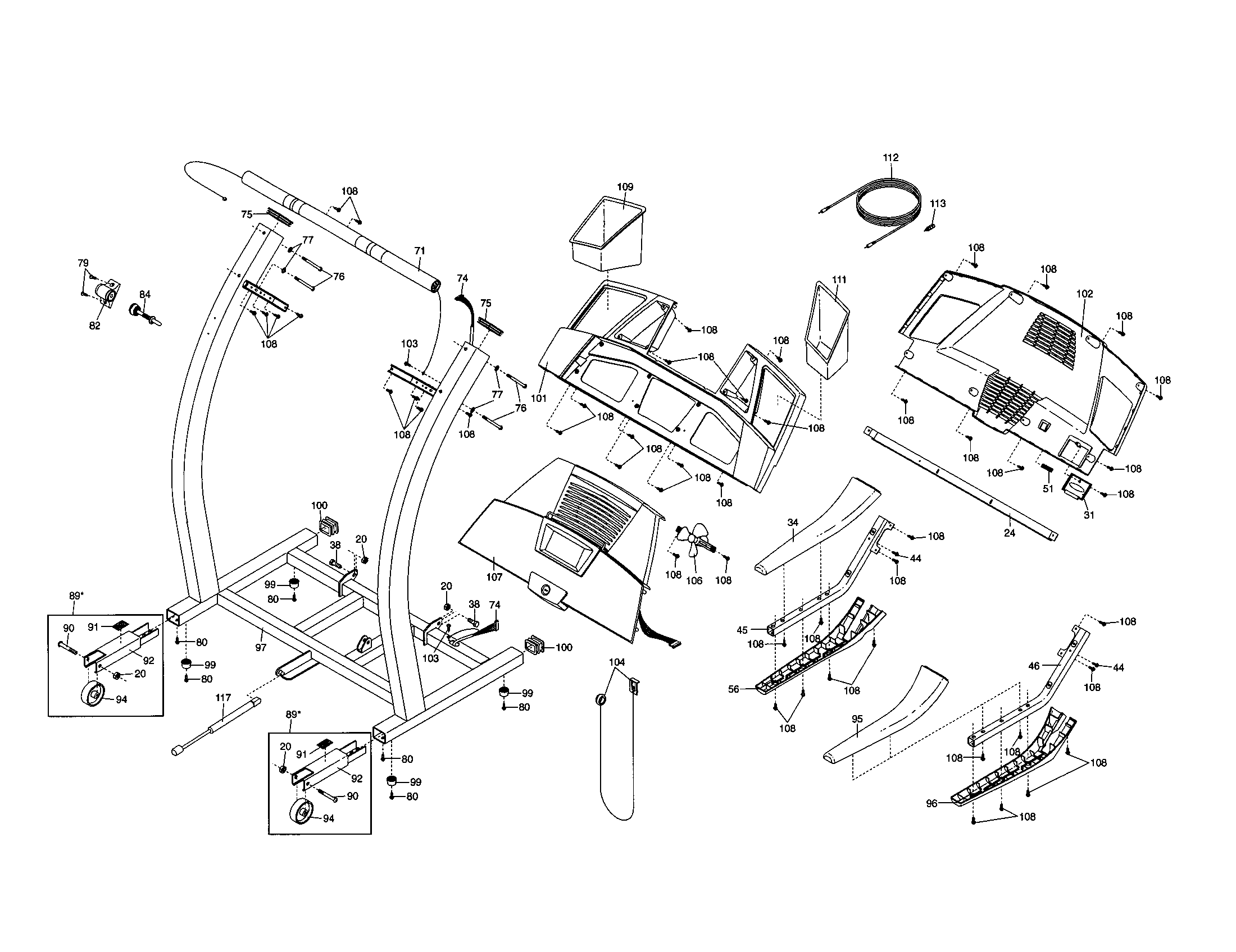 Handrails/console
