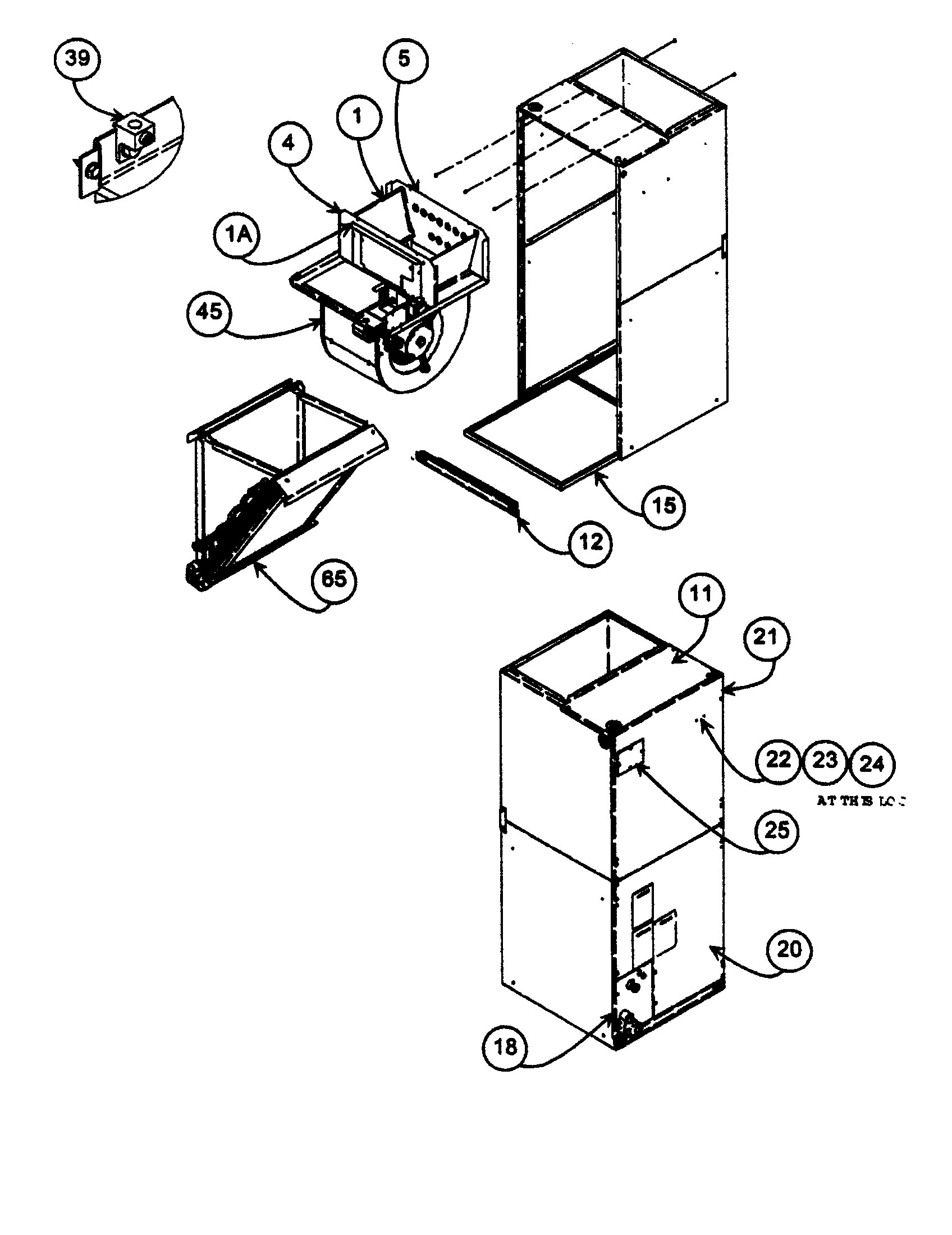 Motor blower/coil/shield