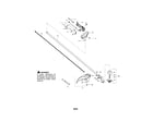 Poulan SST250 driveshaft/handle/shield diagram