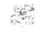 Poulan P3818AW chassis/handle/bar/chain diagram