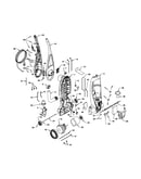 Dust compartment and motor