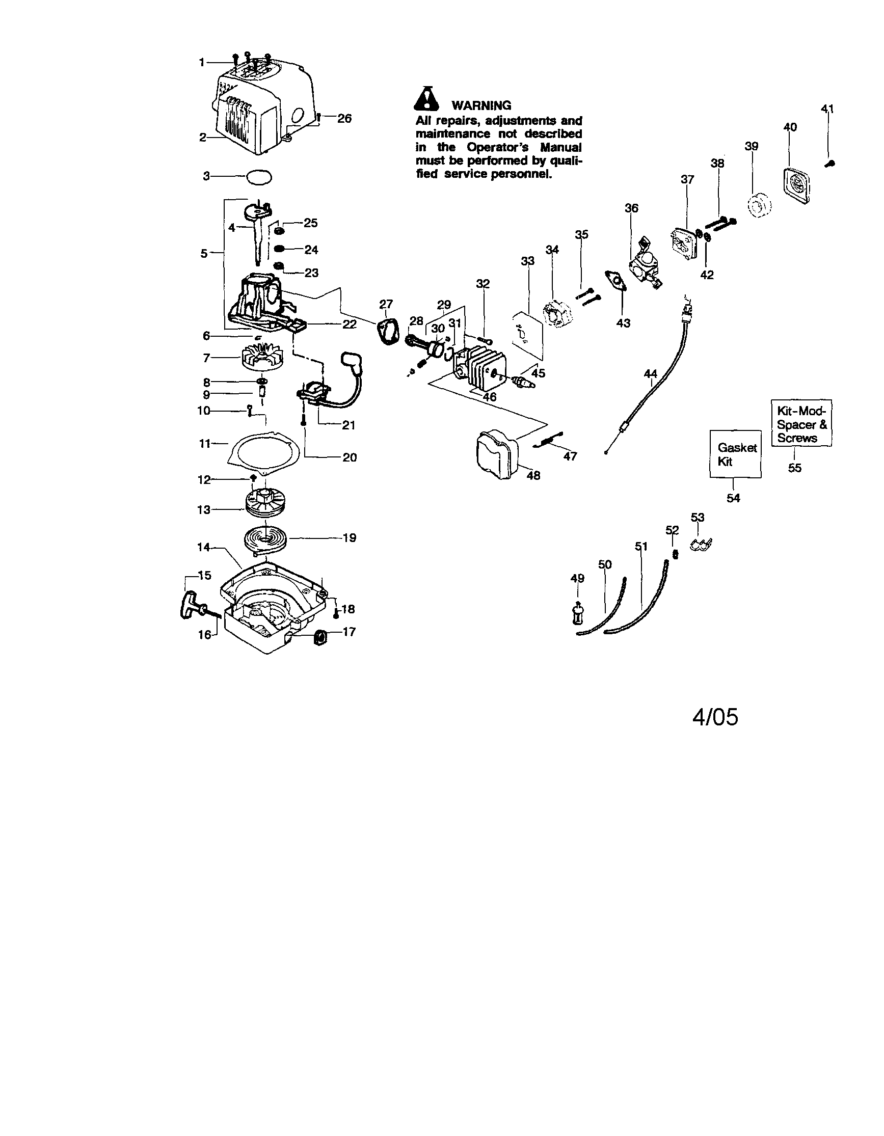 Cylinder/crankcase/crankshaft